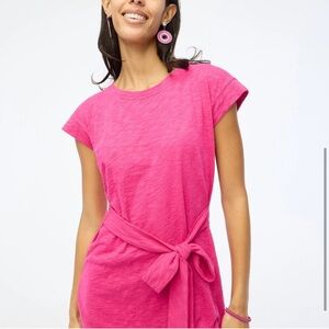 J. Crew Short Sleeve Tie Waist T-Shirt dress